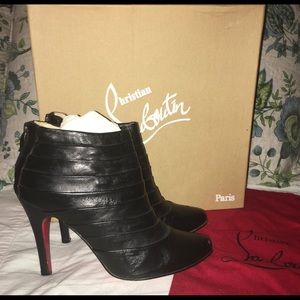 Christian Louboutin - Black Leather Booties